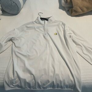 Masters White Pullover with Embroidered Logo